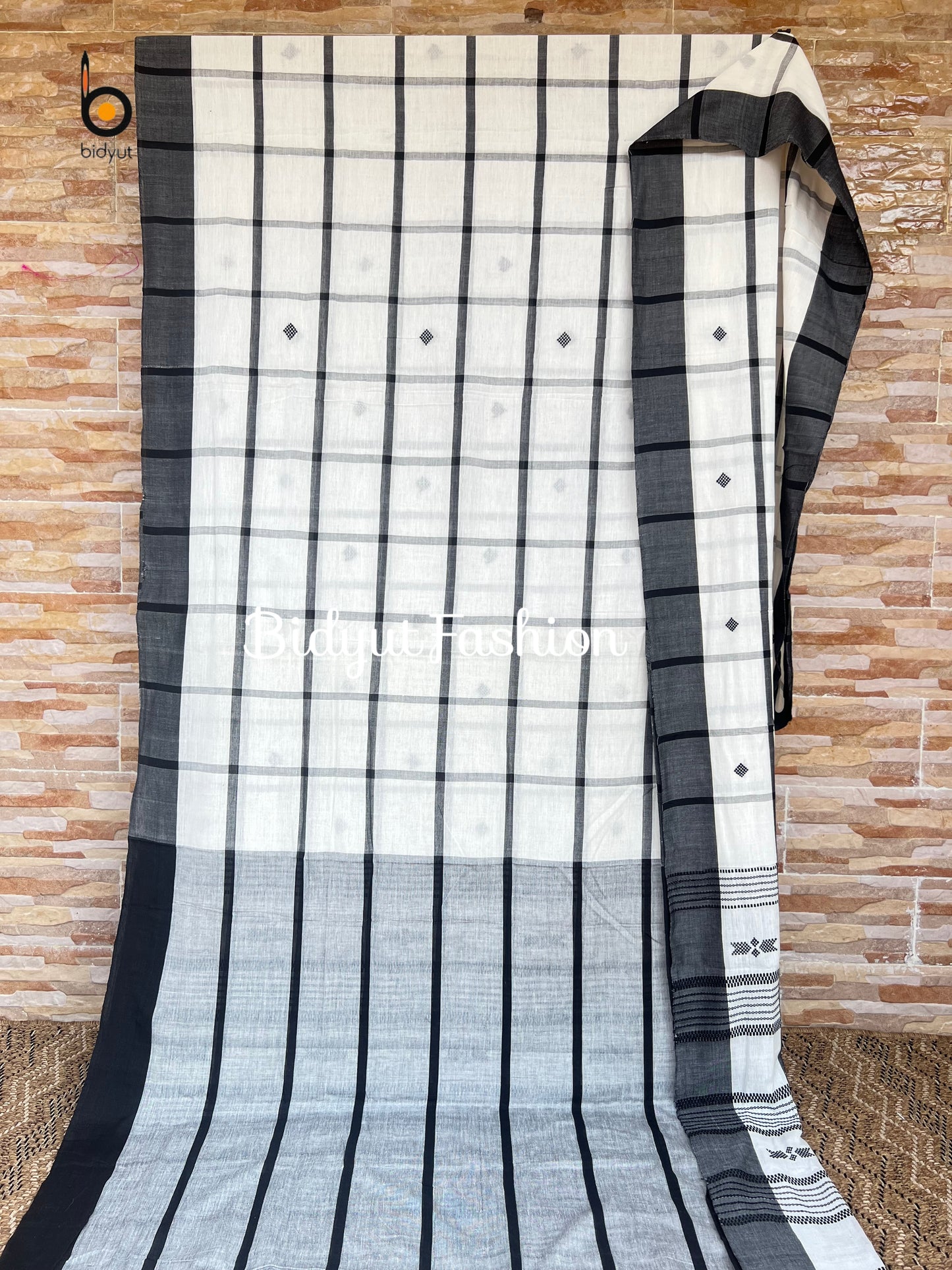 Handlooms of Odisha Santhal Tribal Cotton Sarees white color