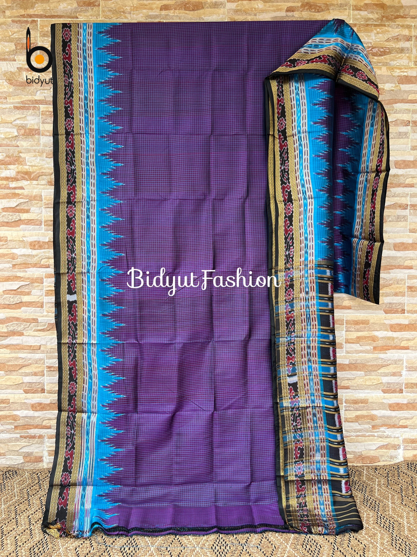 Handlooms of Odisha Sachipar Nuapatna Khandua Ikat Silk Sarees Purple color