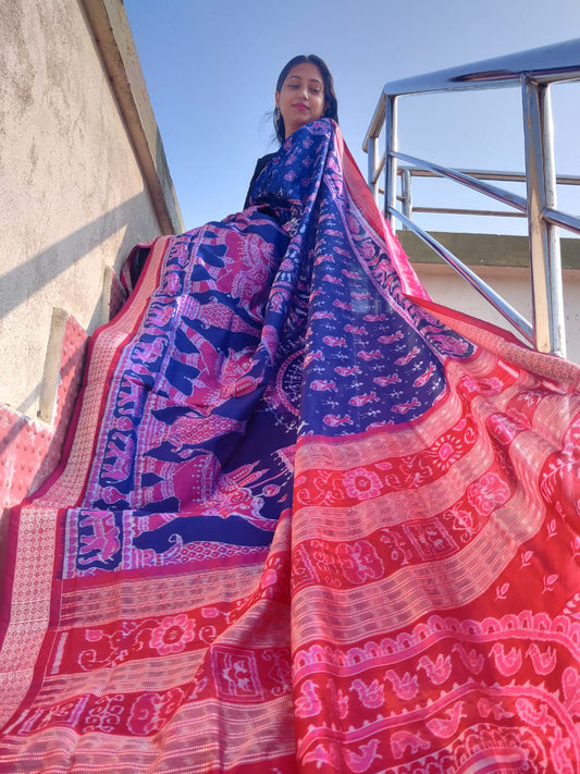 Authentic Sambalpuri ikat saree handwoven Odisha Bidyut Fashion House