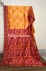 Odisha handloom Taraballi Nuapatna | Khandua Ikat Silk Saree - Bidyut Fashion