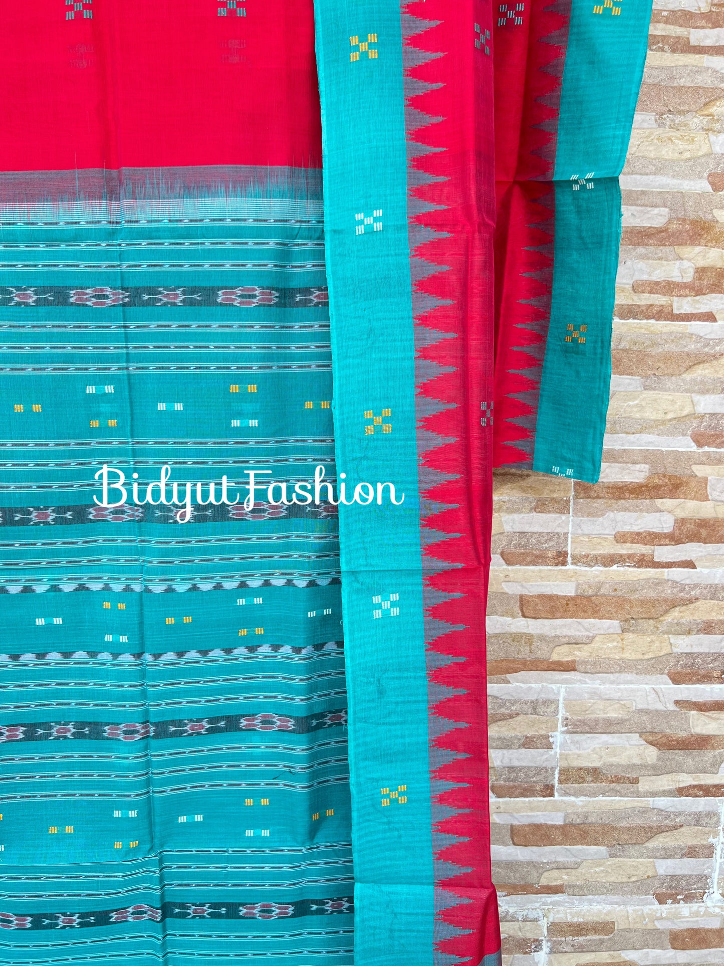 Odisha Handloom Sambalpuri Ikat Bapta Silk Cotton Saree