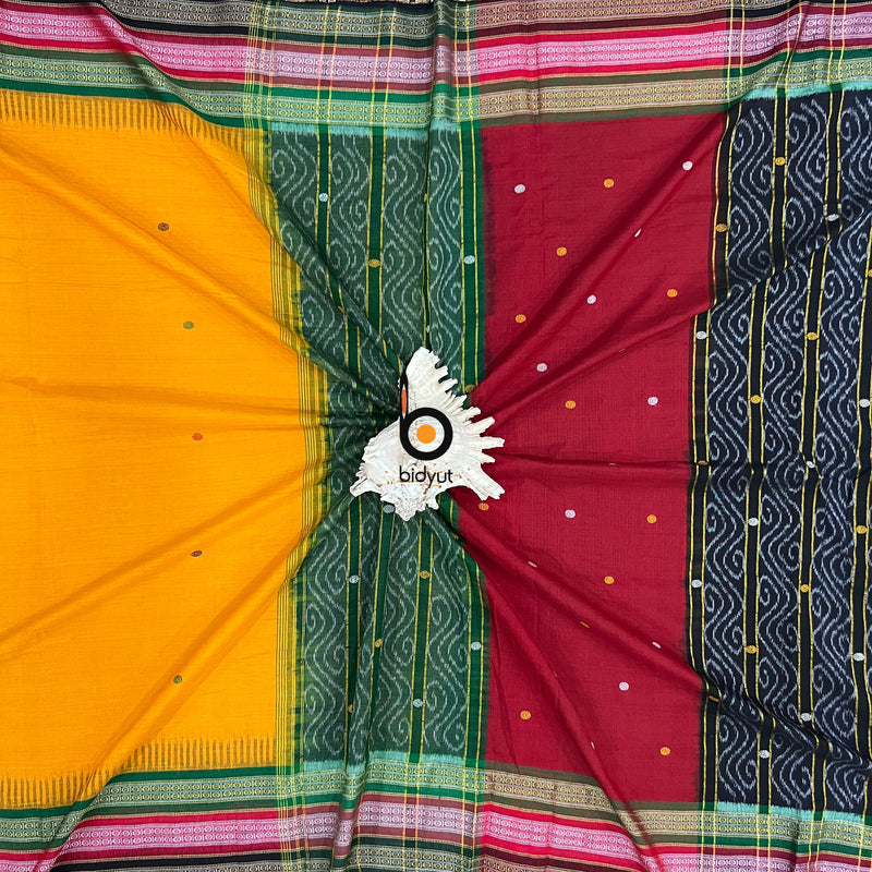 Odisha handloom Kathiphera Sambalpuri Ikat Cotton Saree