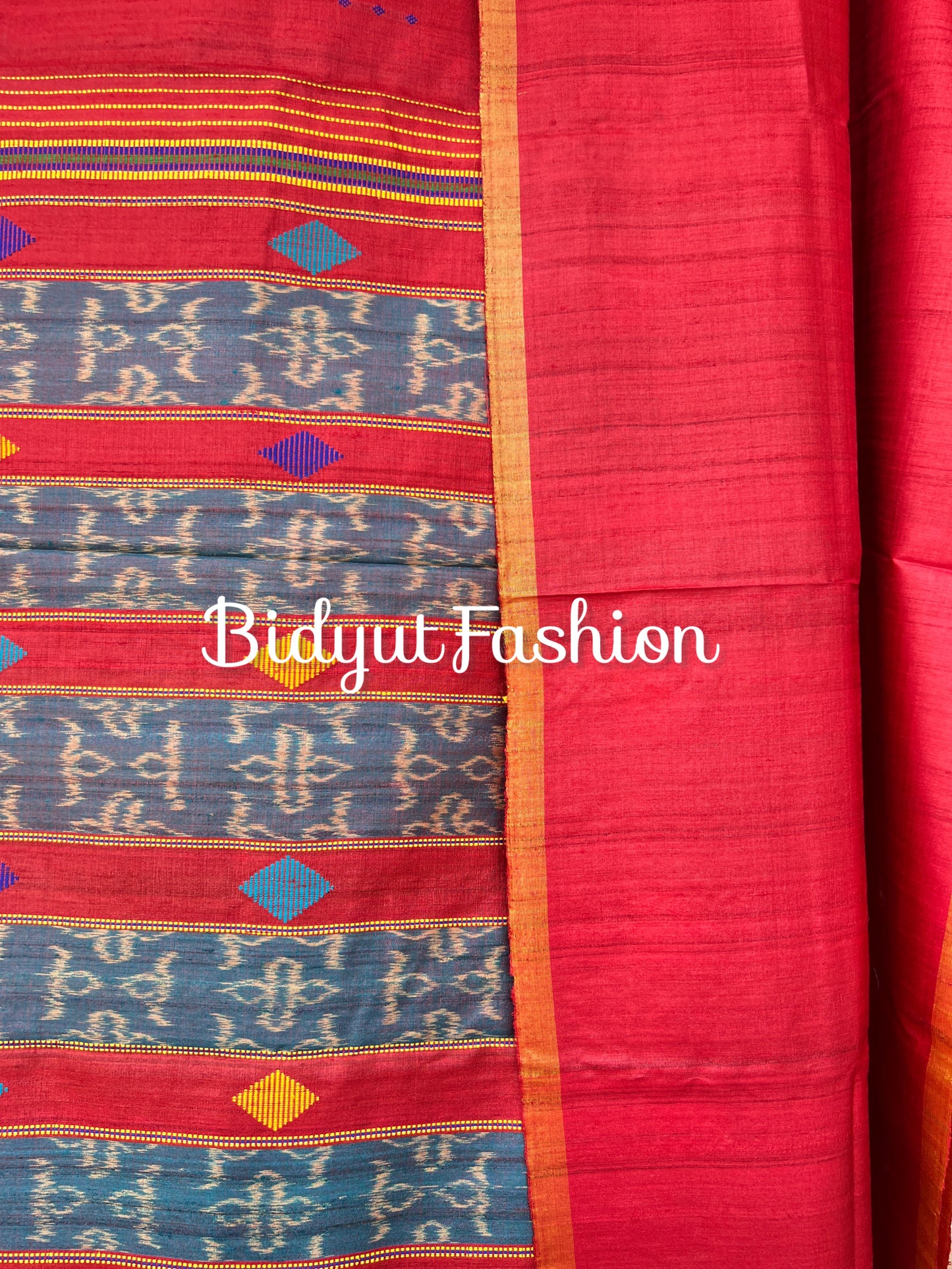 Handlooms of Odisha Gopalpur Tussar Silk Saree Red Color