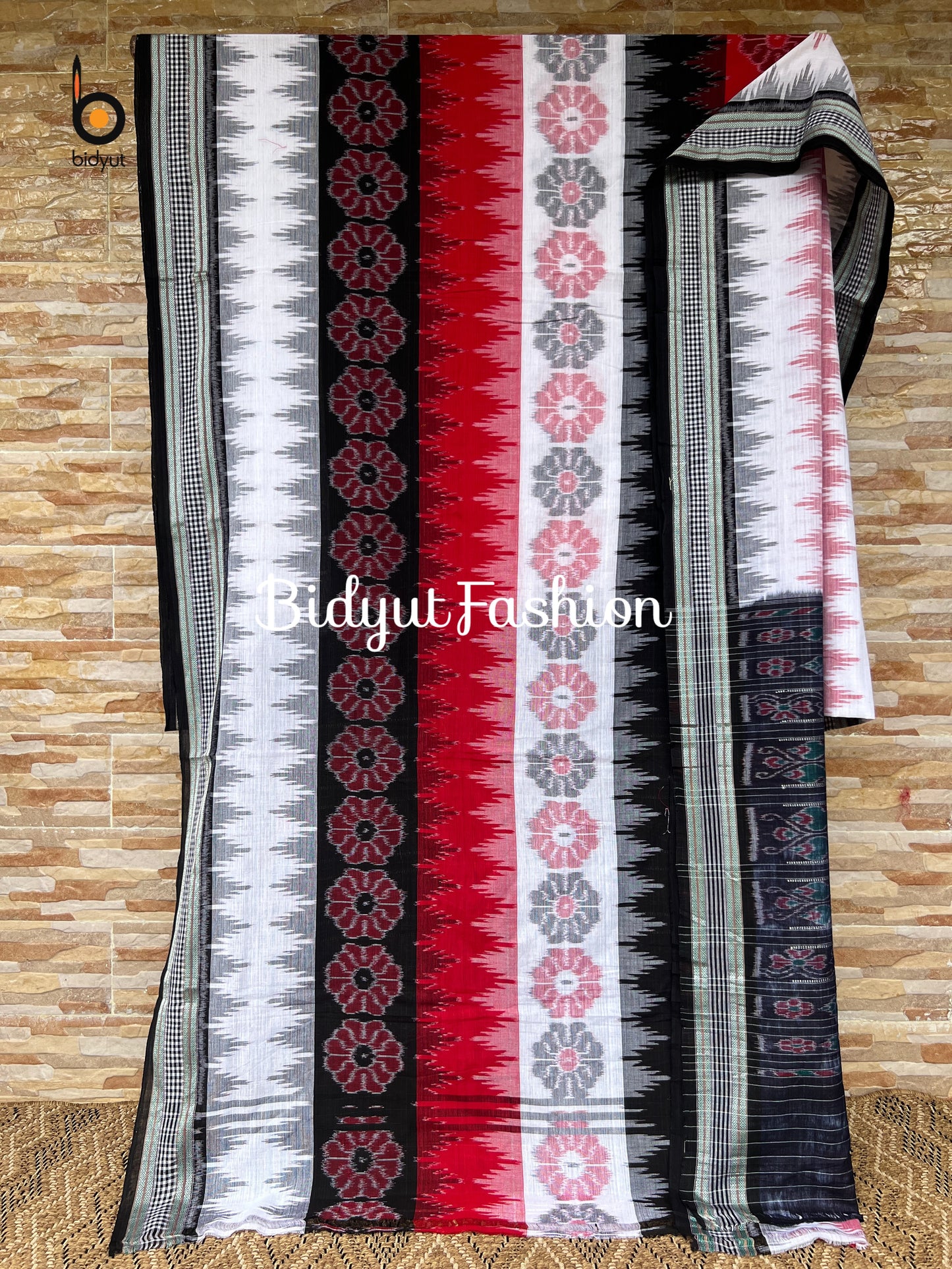 Handlooms of Odisha Maniabandha Ikat Cotton Saree Multi Color