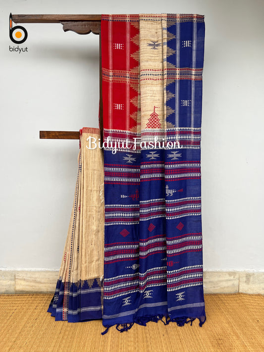 Odisha handloom Kotpad natural dye Tussar saree
