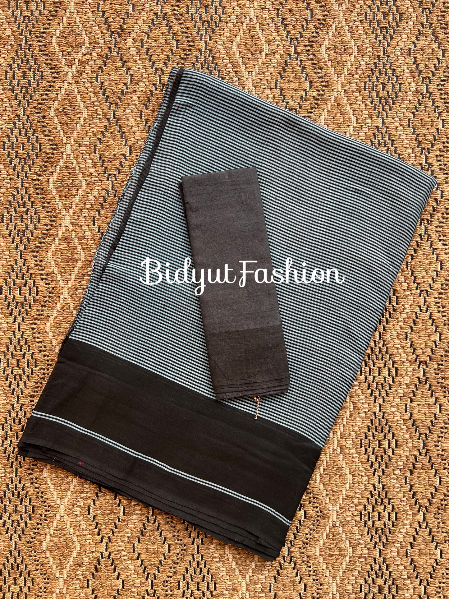 Handlooms of Odisha Sambalpuri Ikat Cotton Saree Grey Color