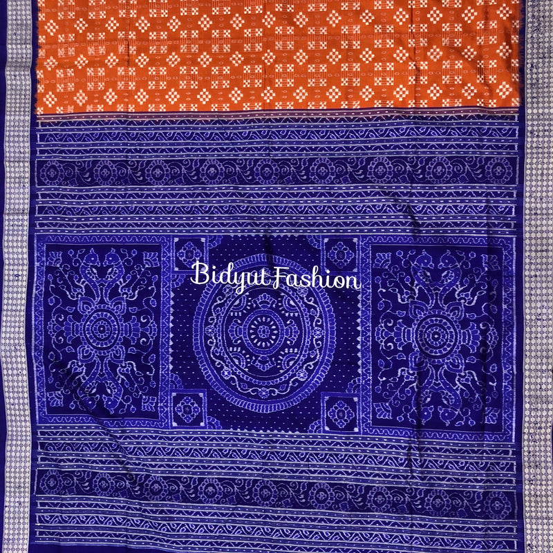 Odisha handloom Sambalpuri double Ikat Passapalli Silk Saree - Bidyut Fashion