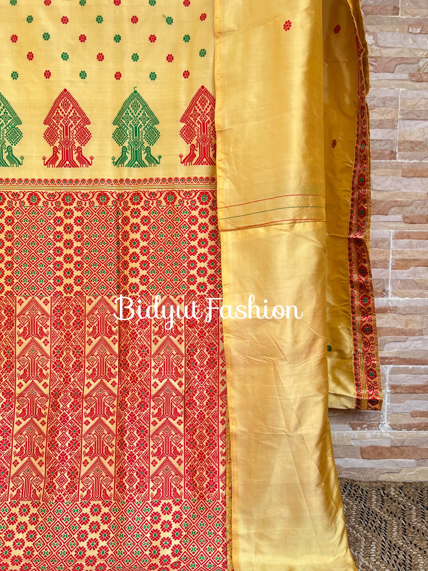 Handlooms of Assam Paat Silk Saree Beige Color