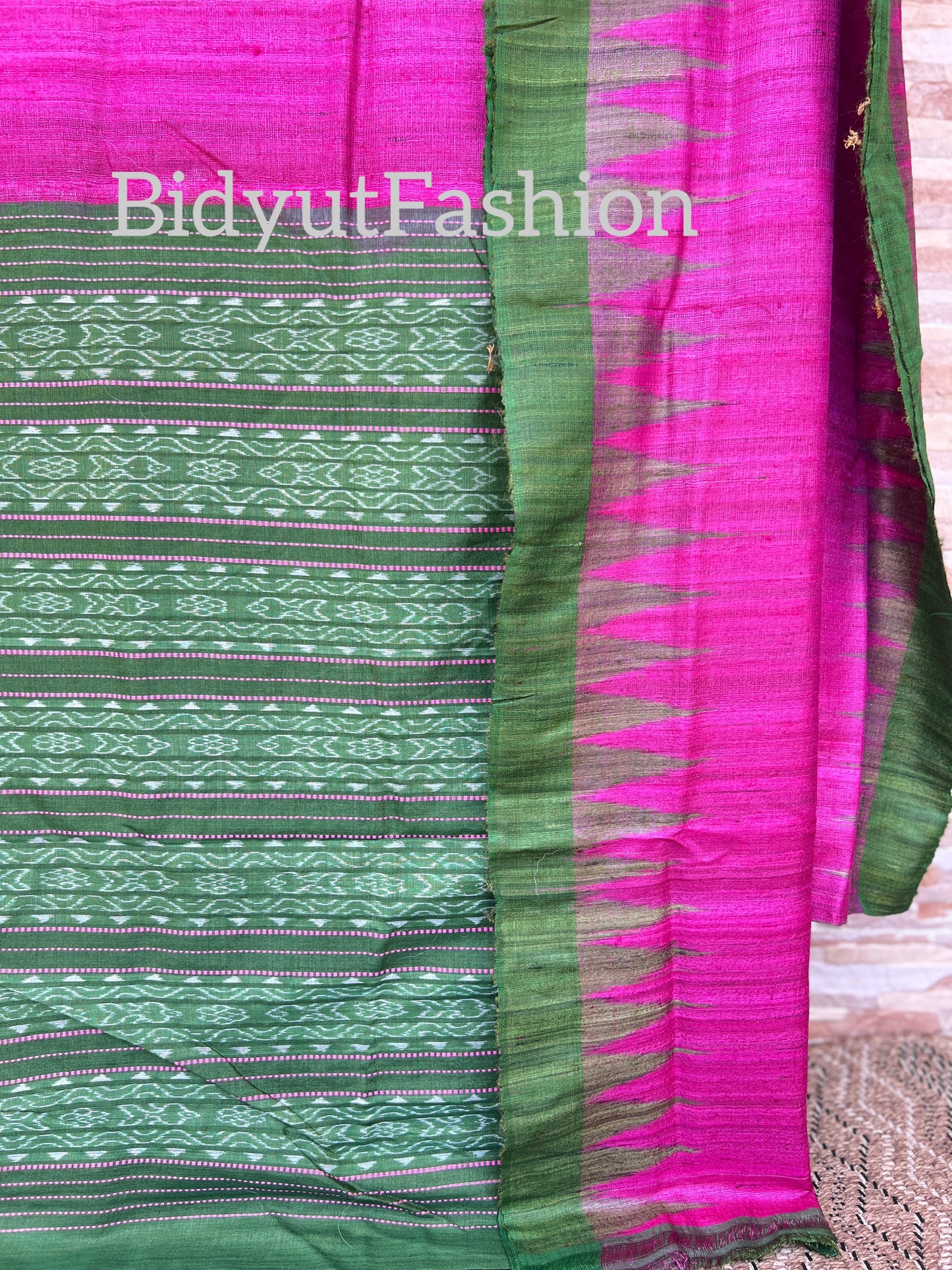 Handlooms of Odisha| Gopalpur Ghicha Tussar Silk Saree - Pink Color