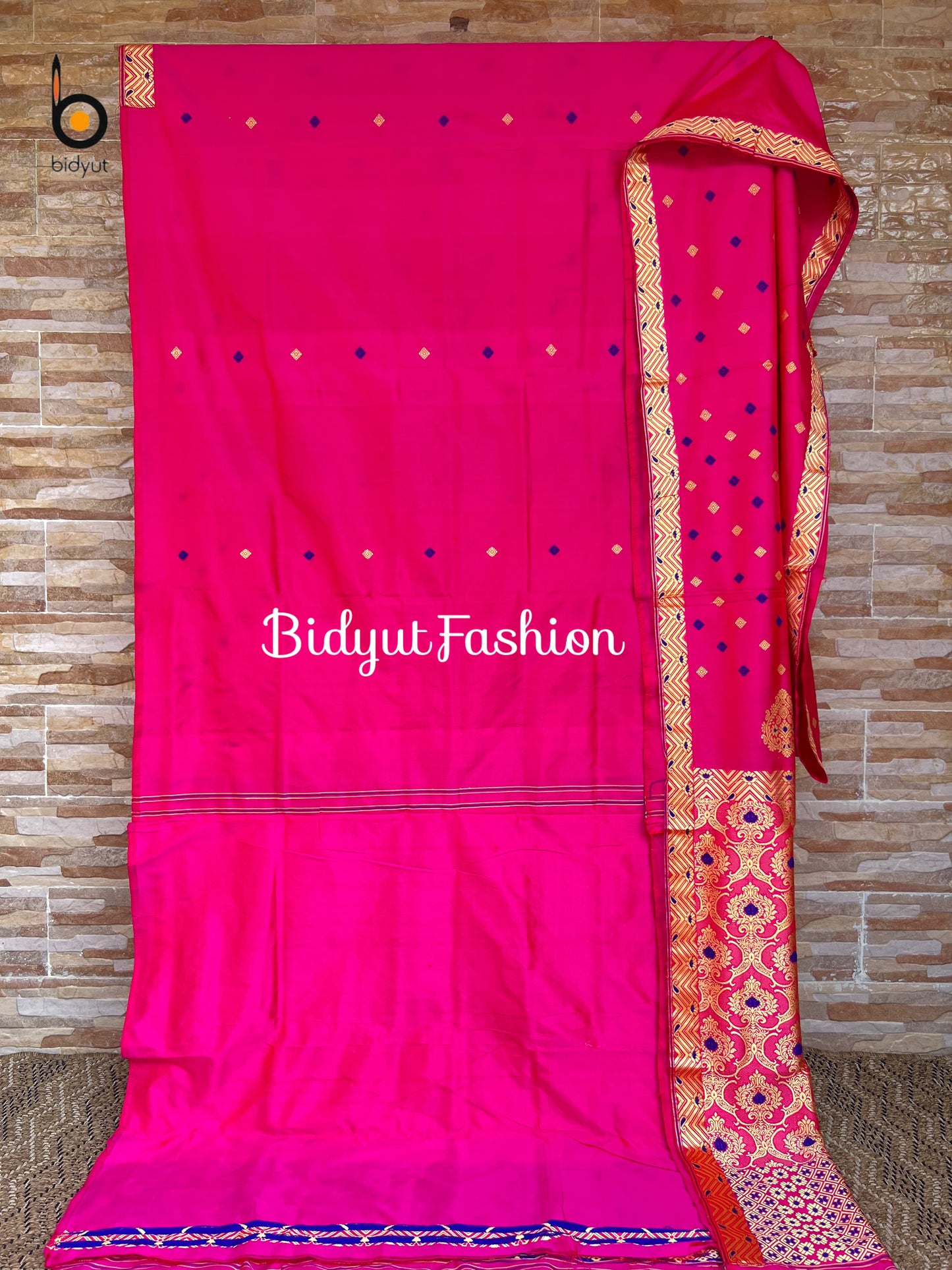 Handlooms of Assam Paat Silk Saree - Pink Color
