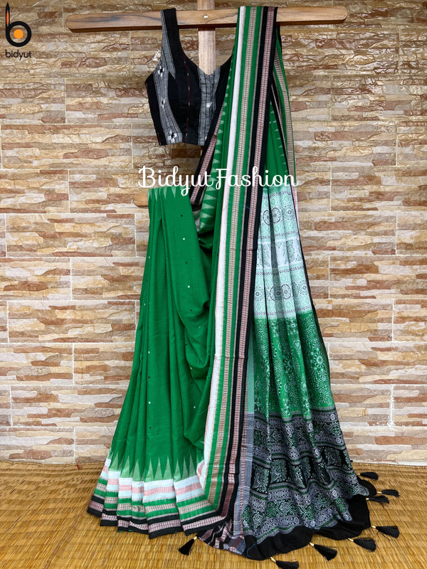 Odisha handloom Bomkai Cotton Saree