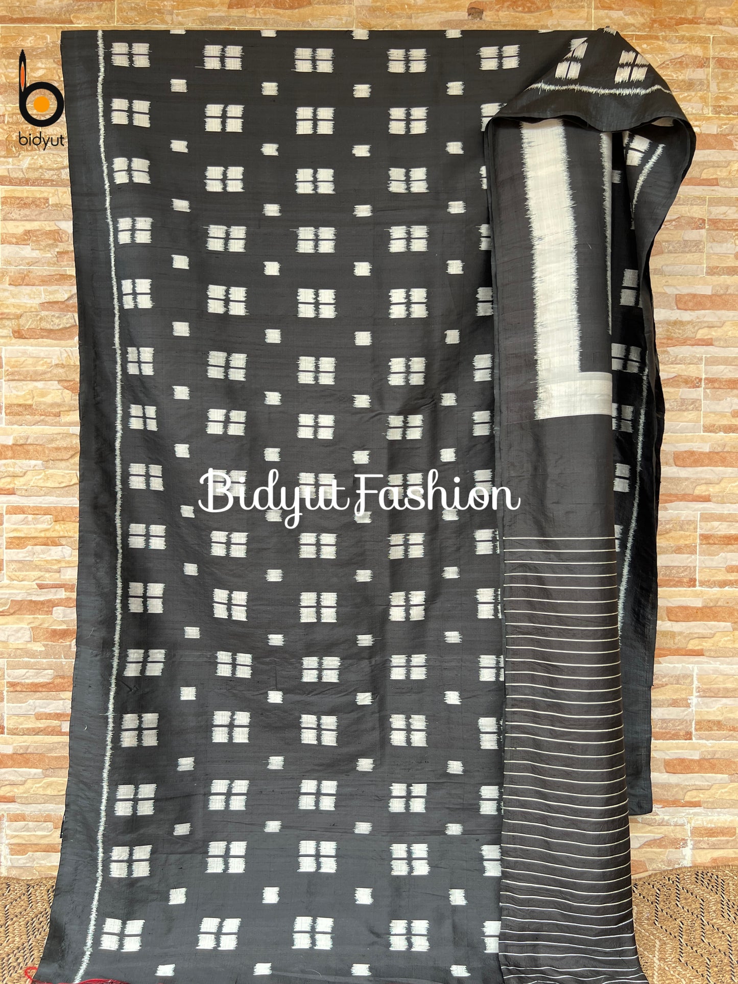 Odisha handloom Nuapatna Ikat Silk Saree black color