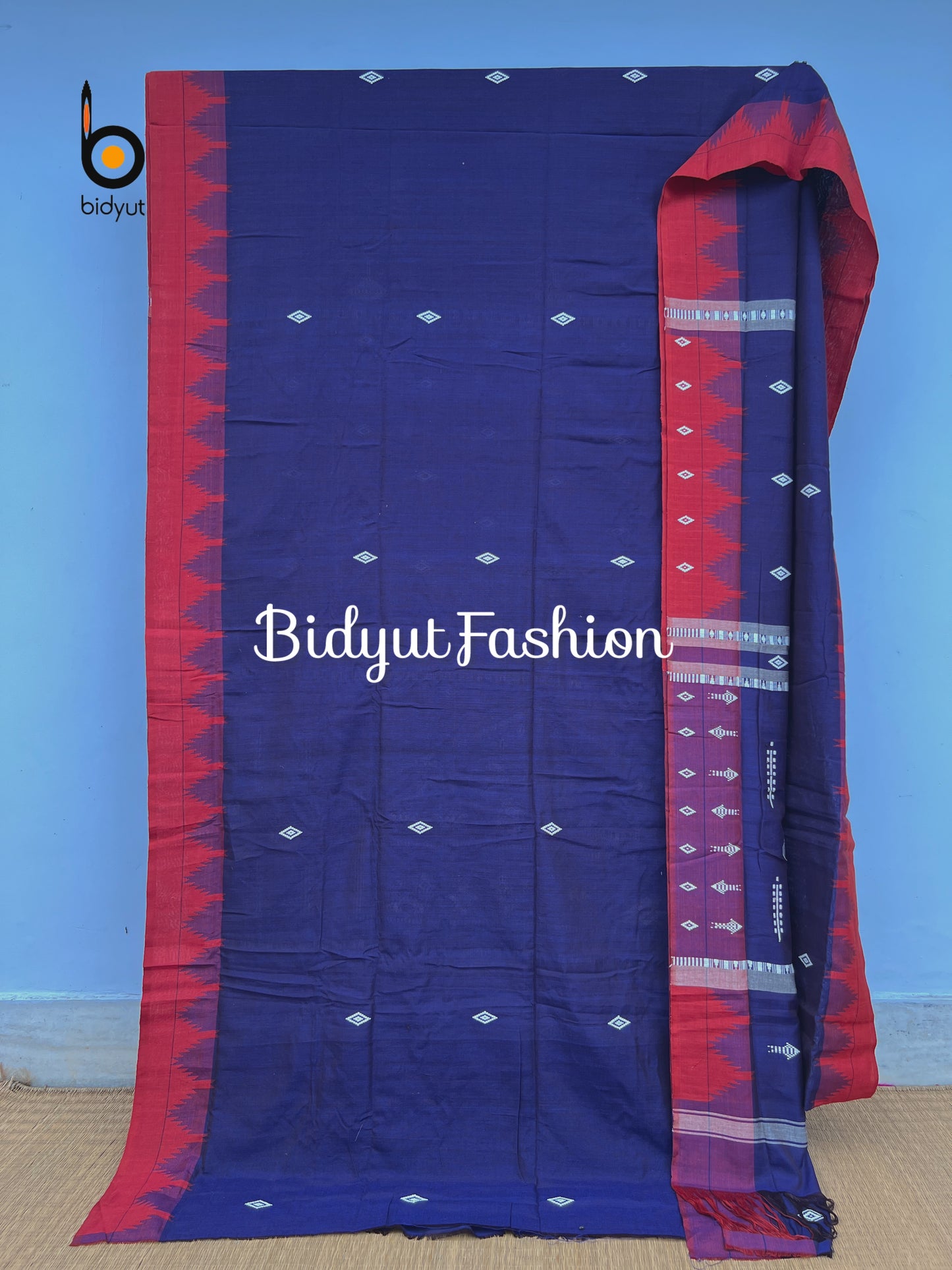 Handloom of Odisha Kotpad Tribal Cotton Saree in Indigo color