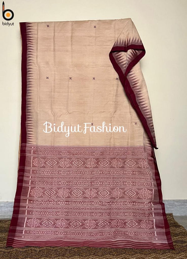 Odisha Handloom Sambalpuri Ikat Bapta Silk Cotton Saree