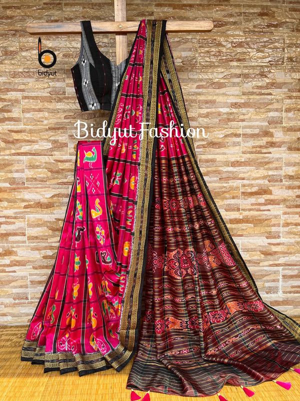 Odisha Handloom|Nuapatna|Khandua|Sambalpuri Nabakothi Ikat Silk Saree - Bidyut Fashion