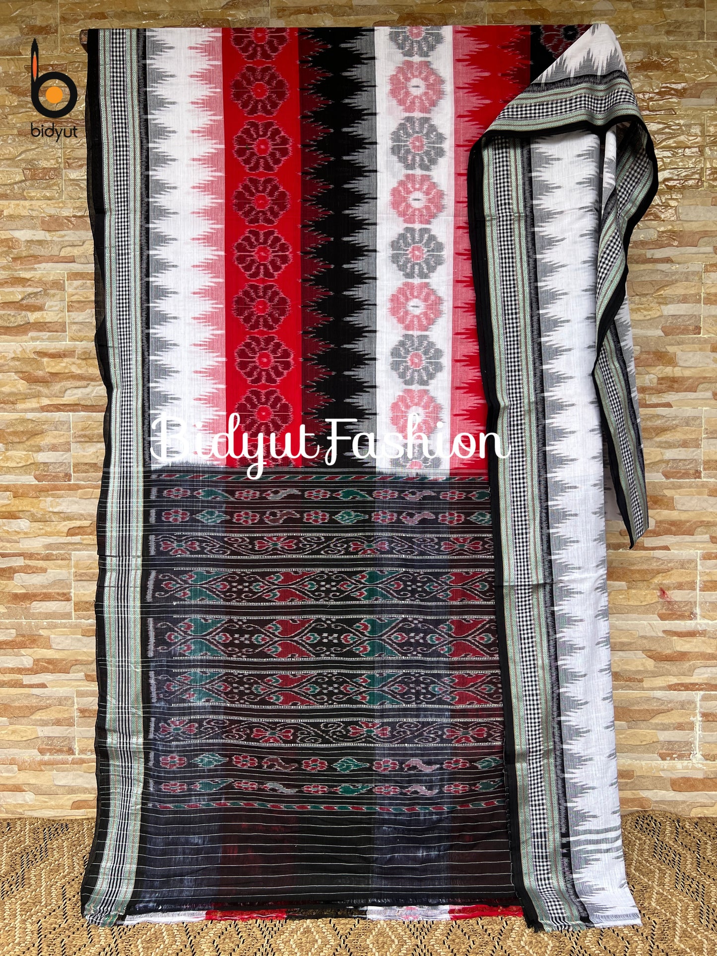 Handlooms of Odisha Maniabandha Ikat Cotton Saree Multi Color