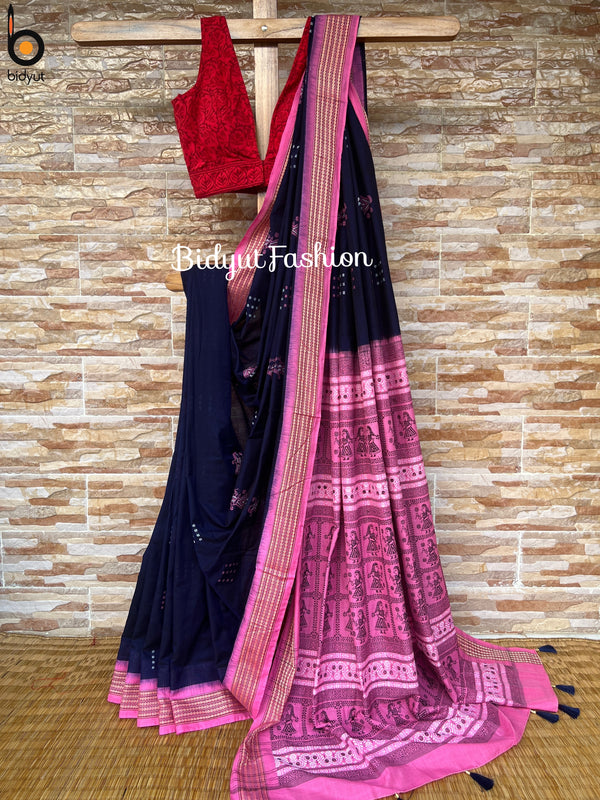 Odisha handloom Bomkai Cotton Saree - Bidyut Fashion