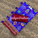 Odisha handloom Blue color Nabakothi Khandua Ikat Silk Saree