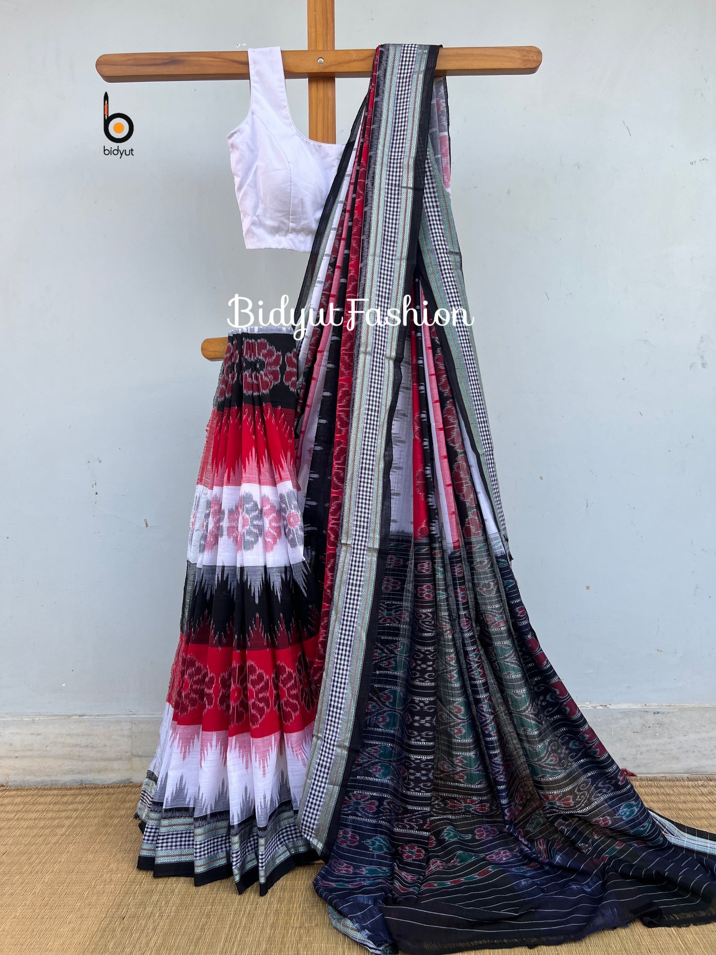 Handlooms of Odisha Maniabandha Ikat Cotton Saree Multi Color