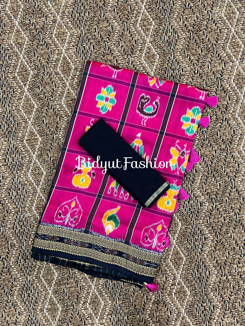 Odisha Handloom|Nuapatna|Khandua|Sambalpuri Nabakothi Ikat Silk Saree - Bidyut Fashion