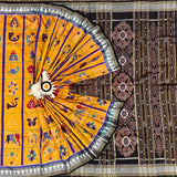 Yellow color Nabakothi | Nuapatna Ikat Khandua Sarees | Odisha Handloom Collection at Bidyut Fashion House