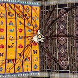 Yellow color Nabakothi | Nuapatna Ikat Khandua Sarees | Odisha Handloom Collection at Bidyut Fashion House