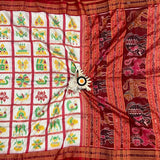 Odisha handloom|Nuapatna|Khandua|Sambalpuri| Nabakothi Ikat silk saree - Bidyut Fashion