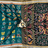 Green Nabakothi | Nuapatna Ikat Khandua Sarees | Odisha Handloom Collection at Bidyut Fashion House - Bidyut Fashion