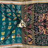 Green Nabakothi | Nuapatna Ikat Khandua Sarees | Odisha Handloom Collection at Bidyut Fashion House