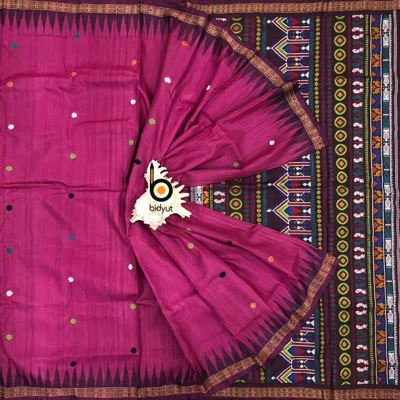 Odisha handloom Dolabedi weaving Gopalpur Tussar Silk Saree