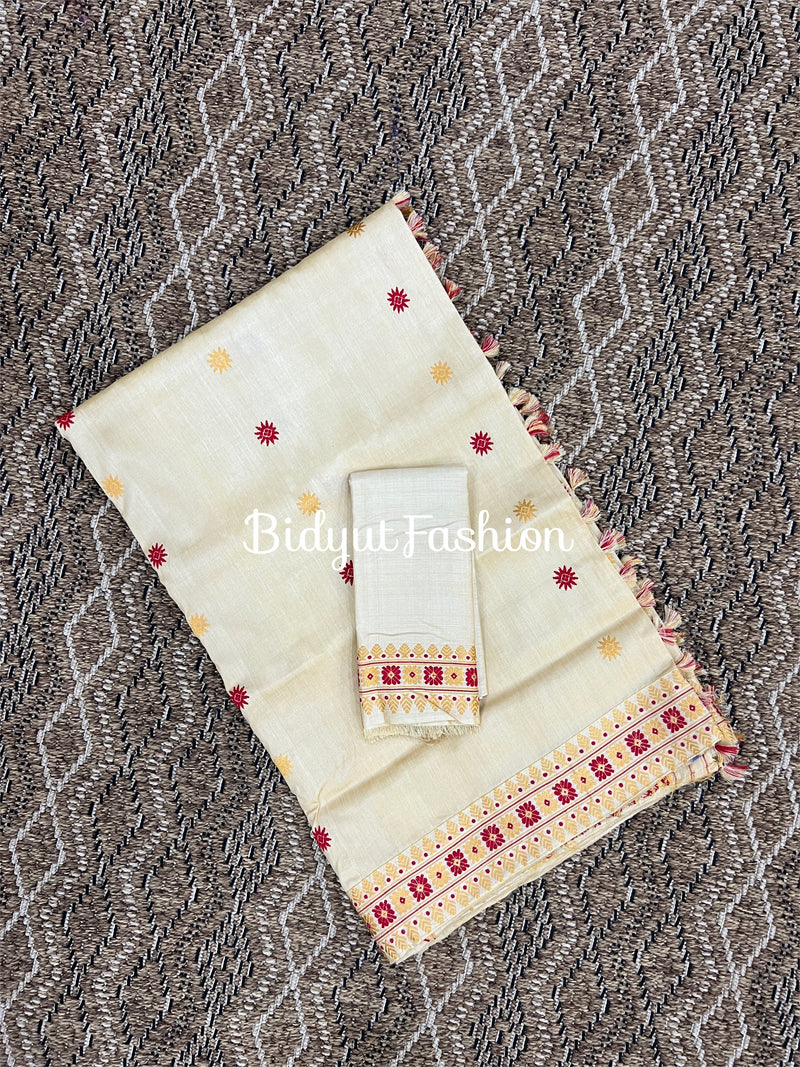 Assam handloom silk saree with blouse picture