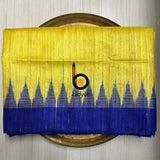 Exquisite Odisha Handloom Yellow color Gopalpur Ghicha Tussar Saree with Ikat Weaving | Bidyut Fashion House