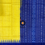 Exquisite Odisha Handloom Yellow color Gopalpur Ghicha Tussar Saree with Ikat Weaving | Bidyut Fashion House - Bidyut Fashion