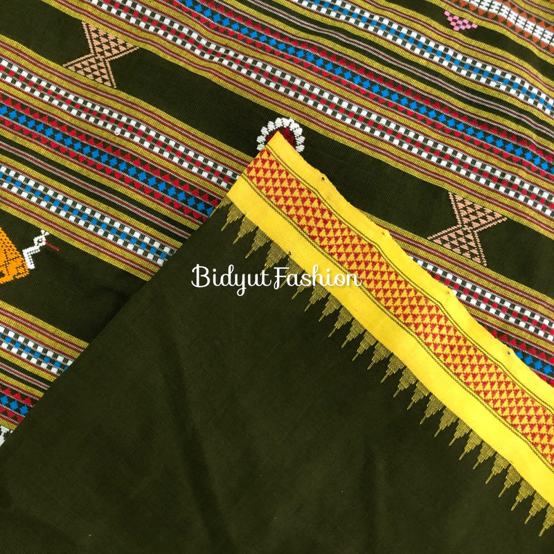 Odisha handloom Ganjam Bomkai Cotton Saree - Bidyut Fashion