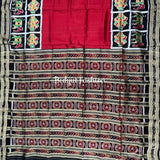 Exquisite Red  Nabakothi | Nuapatna Ikat Khandua Sarees | Odisha Handloom Collection at Bidyut Fashion House