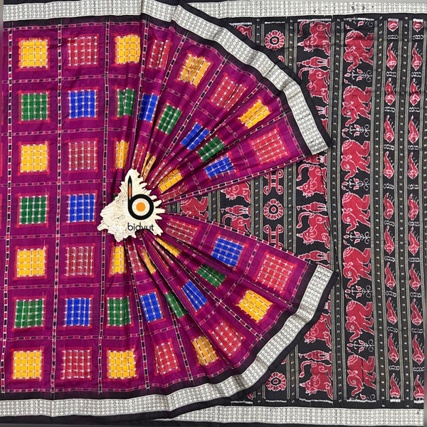 Odisha Handloom Ashwini Sambalpuri Double Ikat Weaving silk Saree