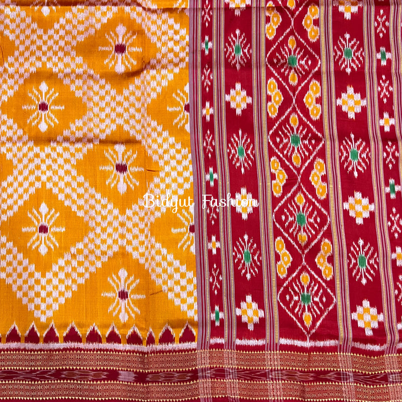 Odisha handloom Taraballi Nuapatna | Khandua Ikat Silk Saree - Bidyut Fashion