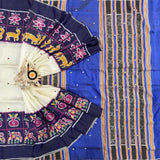 Exquisite White  Nabakothi | Nuapatna Ikat Khandua Sarees | Odisha Handloom Collection at Bidyut Fashion House