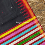 Odisha Handloom Black color Double Pall Phoda Kumbha Ikat Berhampuri Silk Saree | Bidyut Fashion House