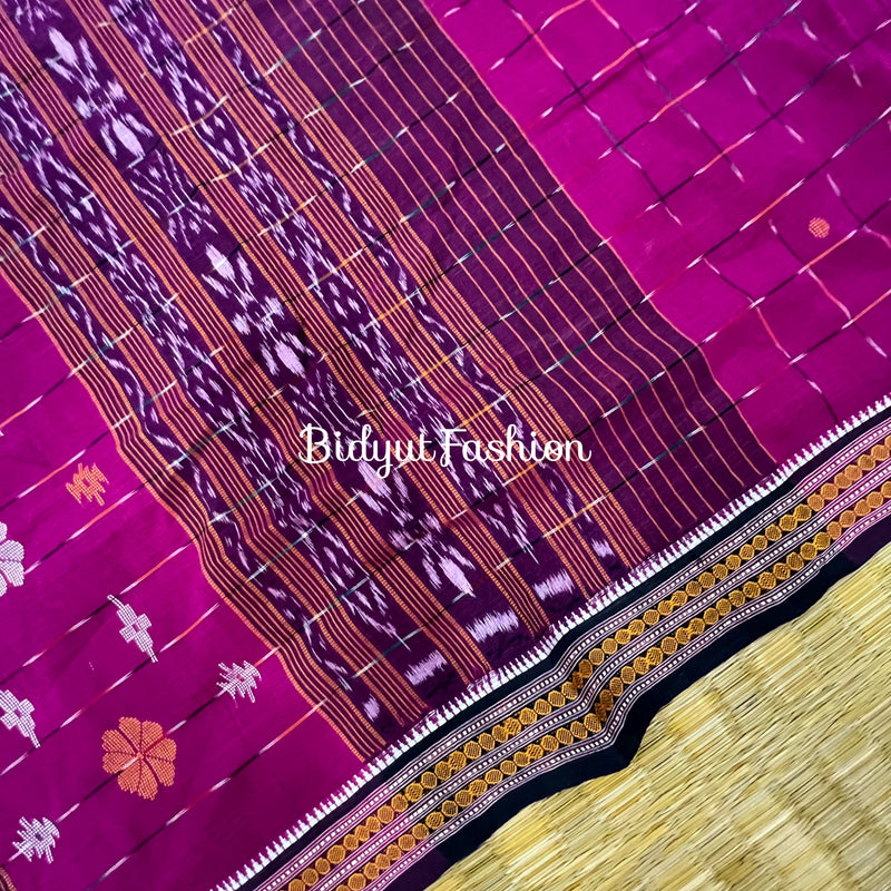 Odisha handloom Suta Luga Ikat Cotton Saree - Bidyut Fashion