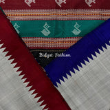 Odisha Handloom Grey color Double Pall Phoda Kumbha Ikat Berhampuri Silk Saree | Bidyut Fashion House - Bidyut Fashion