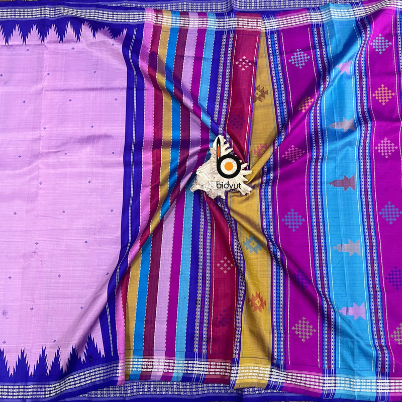 Odisha Handloom purple color Double Pall Phoda Kumbha Ikat Berhampuri Silk Saree | Bidyut Fashion House