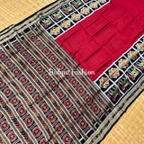 Exquisite Red  Nabakothi | Nuapatna Ikat Khandua Sarees | Odisha Handloom Collection at Bidyut Fashion House