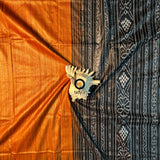 Exquisite Odisha Handloom Rust color Gopalpur Ghicha Tussar Saree with Ikat Weaving | Bidyut Fashion House