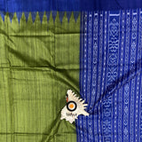 Exquisite Odisha Handloom Green color Gopalpur Ghicha Tussar Saree with Ikat Weaving | Bidyut Fashion House