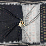 Handloom Bomkai Saree a sambalpuri Silk Handloom of Odisha | Black color - Bidyut Fashion