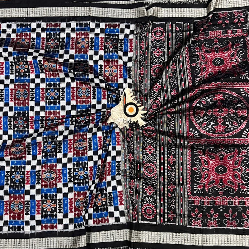 Utkalalakshmi Sambalpuri Double Ikat Silk Saree - Odisha Handloom | Bidyut Fashion House