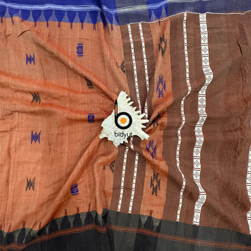 Odisha handloom Kotpad natural dye cotton saree - Bidyut Fashion