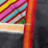 Odisha Handloom Black color Double Pall Phoda Kumbha Ikat Berhampuri Silk Saree | Bidyut Fashion House - Bidyut Fashion