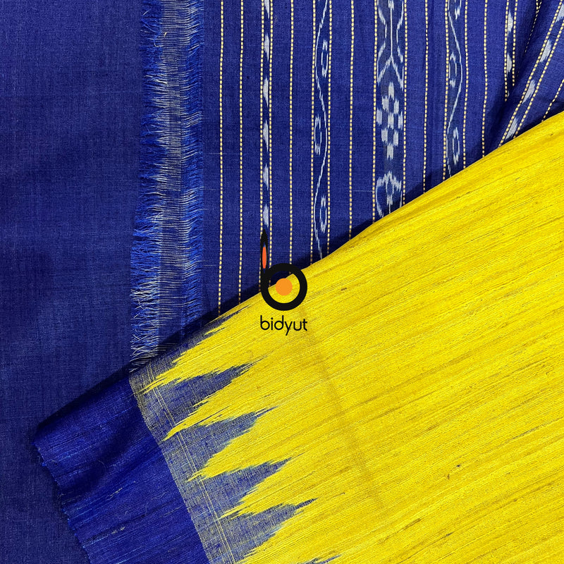 Exquisite Odisha Handloom Yellow color Gopalpur Ghicha Tussar Saree with Ikat Weaving | Bidyut Fashion House - Bidyut Fashion